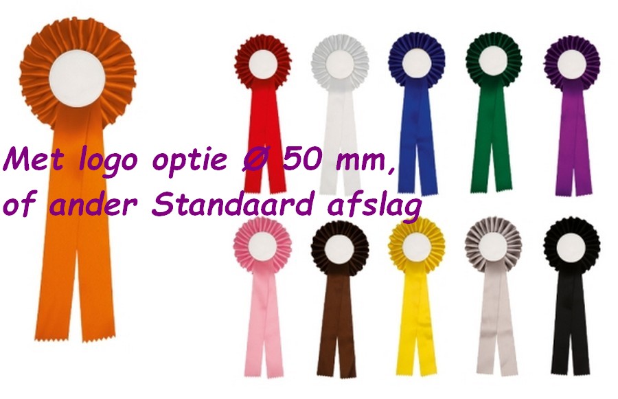 R 01 1-Ringsrozet Ø 10,5 L: 30 cm Blanco met optie Full-Colour 50 mm afslag